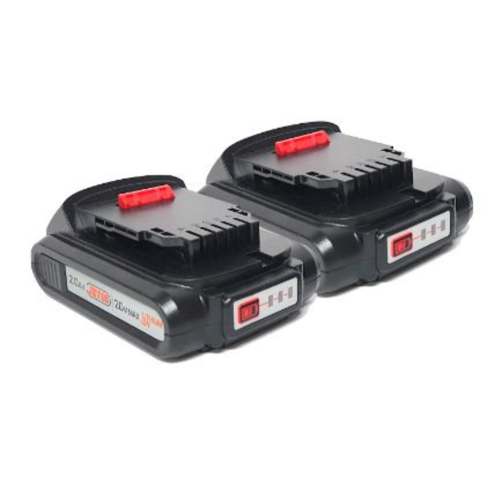 Jetco Products 2.0 Ah Lithium-Ion 2 Pack Batteries Visual Photo