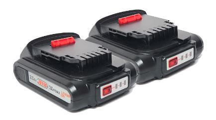 Jetco Products 2.0 AH Lithium Ion Battery 2 Pack Visual Photo